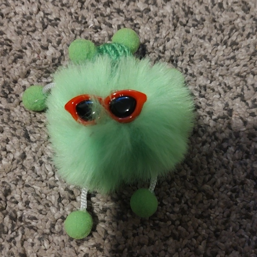 5 For $20 Cute Fluffy Keychain with Gold Accents